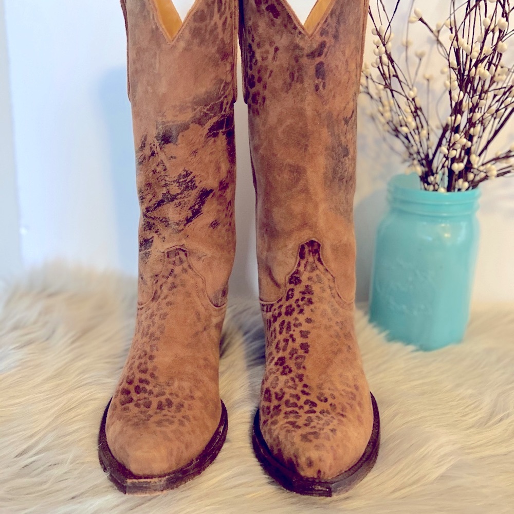 The Old Gringo Leopard Print Leather Cowboy Boots